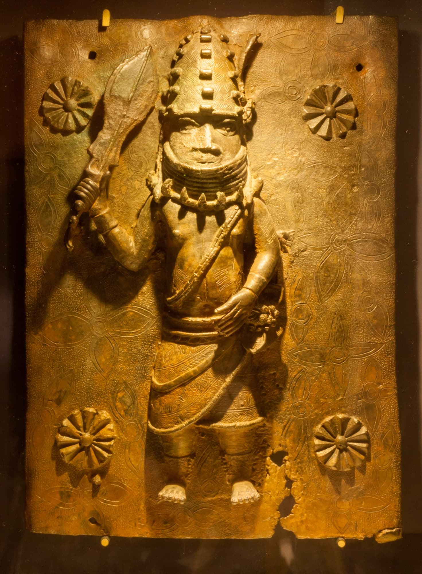 Benin bronze relief, Horniman Museum